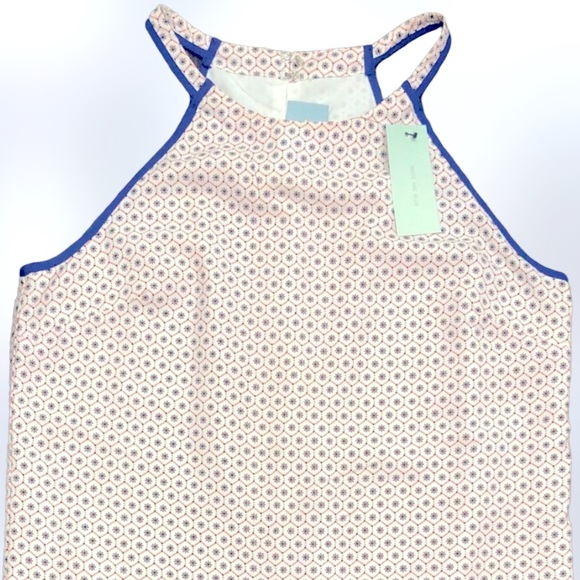 Skies Are Blue(Dillards)- Border Print Halter Neck Sleeveless Shift Dress SZ S - Picture 3 of 12